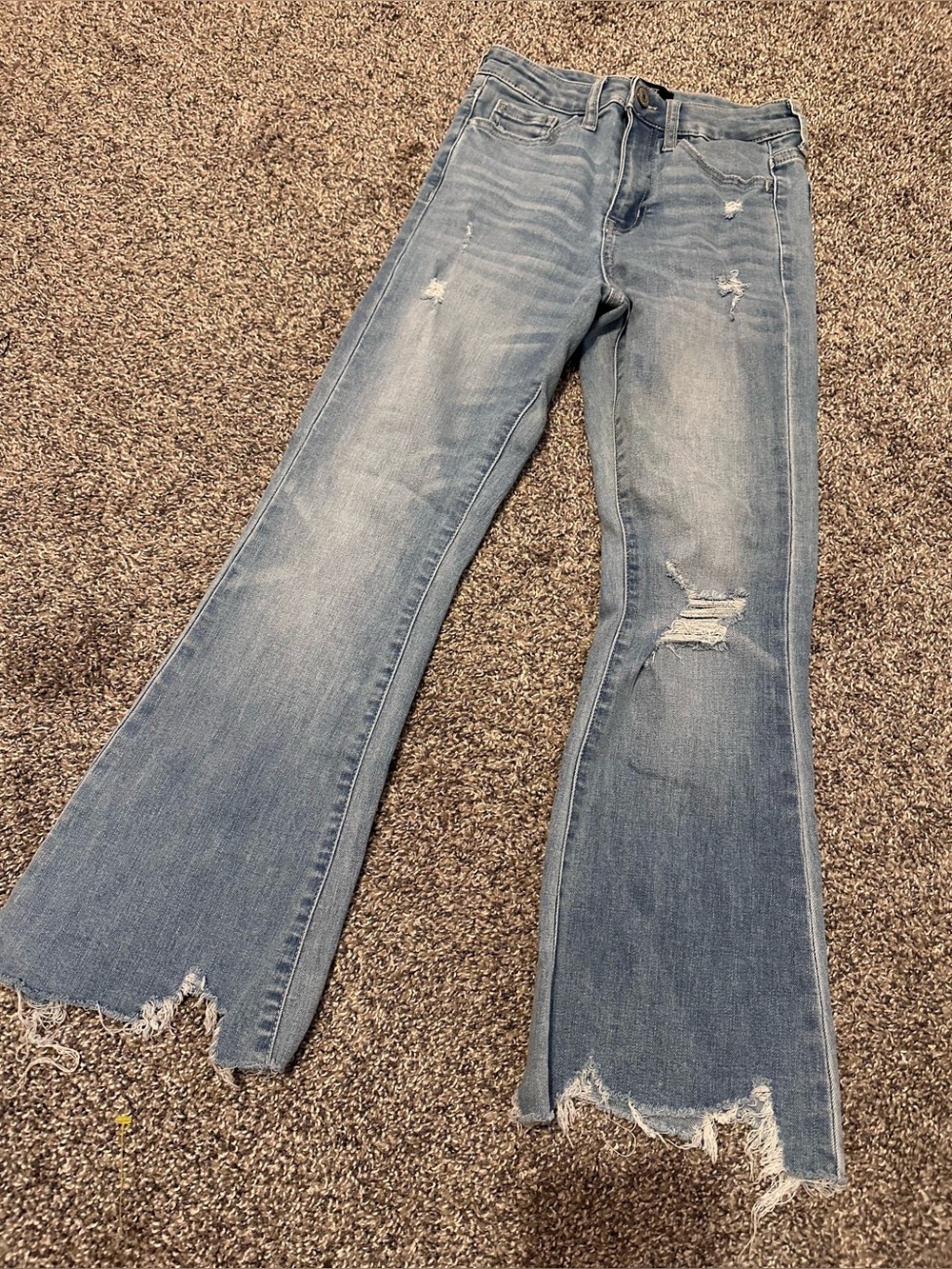Vervet Women's Light Blue Distressed Bootcut Jeans